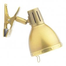 antique brass clip on spotlight