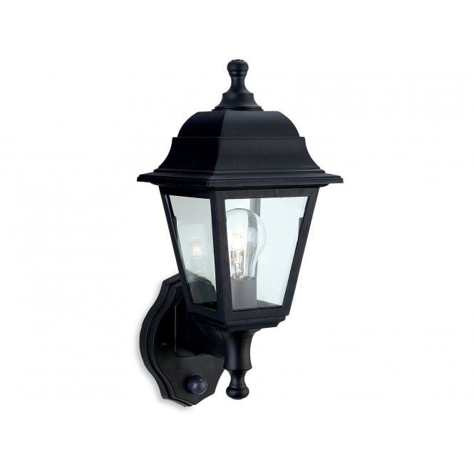 OSLO 1 Light Resin Lantern - Uplight with PIR Black
