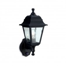 OSLO 1 Light Resin Lantern - Uplight with PIR Black