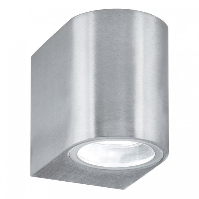 OUTDOOR single LED wall light in silver finish
