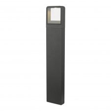 OUTDOOR squared LED post light in matte grey