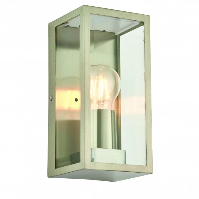 OXFORD stainless steel and glass outdoor box wall light