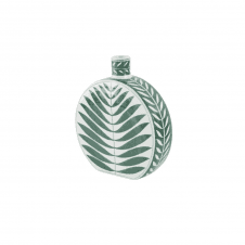 OZANKA Ceramic Green & White Vase