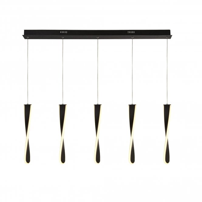 PADDLE Led 5 Light Bar Ceiling Pendant Black