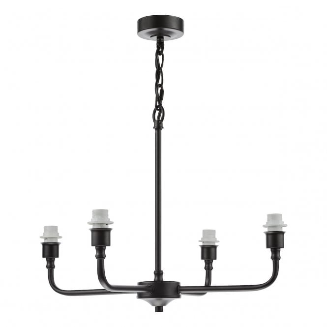 Padme 4 Light Pendant in Matt Black (Fitting Only)
