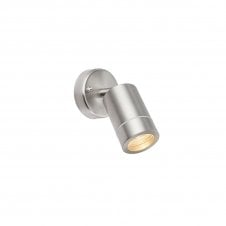 Palin 1 Light Outdoor Spot Light Wall Light IP44 7W - Adjustable - Stainless Steel