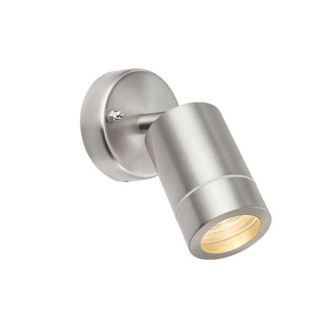 Palin 1 Light Outdoor Spot Light Wall Light IP44 7W - Adjustable - Stainless Steel
