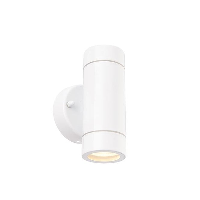 Palin 2 Light Outdoor Wall Light IP44 7W - Gloss White