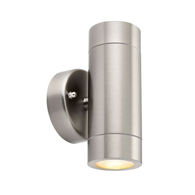 Palin 2 Light Outdoor Wall Light IP44 7W - Stainless Steel