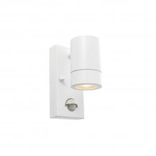 Palin PIR Sensor 1 Light Outdoor Wall Light IP44 7W - Gloss White