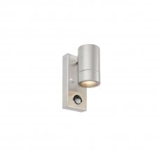 Palin PIR Sensor 1 Light Outdoor Wall Light IP44 7W - Stainless Steel