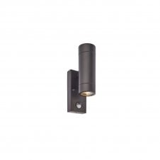 Palin PIR Sensor 2 Light Outdoor Wall Light IP44 7W - Matt Black