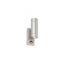 Palin PIR Sensor 2 Light Outdoor Wall Light IP44 7W - Stainless Steel