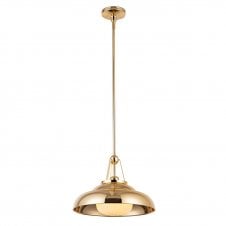 Palmetto Pendant Ceiling Light in Polished Brass
