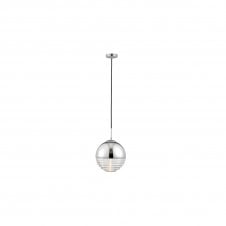 PALOMA chrome and ribbed glass ceiling pendant