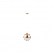 PALOMA copper and ribbed glass ceiling pendant