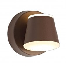 PAOLO 2 light LED outdoor wall light in dark brown finish with 3 year warranty