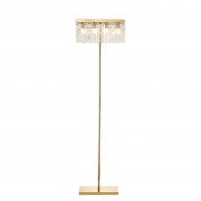 PARAGON 50x15cm Rectangular Floor Lamp | 4 Light E14 | Gold and K9 Crystal | Handcrafted