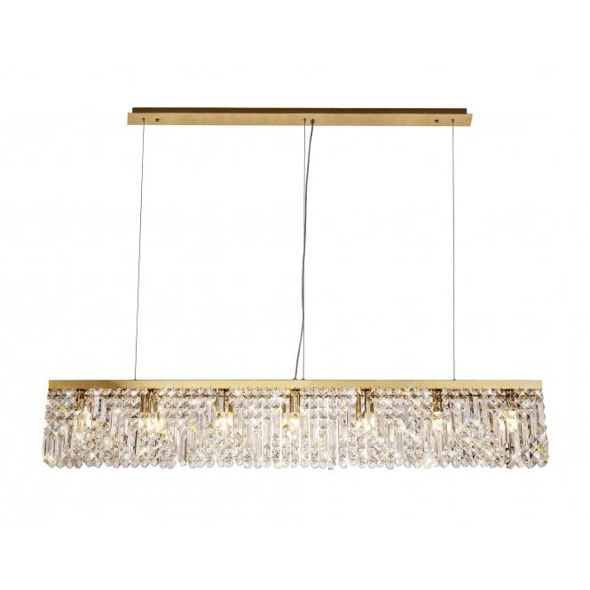 PARAGON 7 Light E14 Ceiling Pendant Gold/Crystal