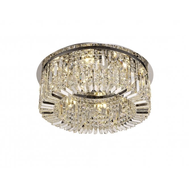 PARAGON Ceiling Fitting Polished Chrome and Real Crystal