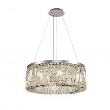 PARAGON Ceiling Pendant Light Polished Chrome and high Quality Crystal