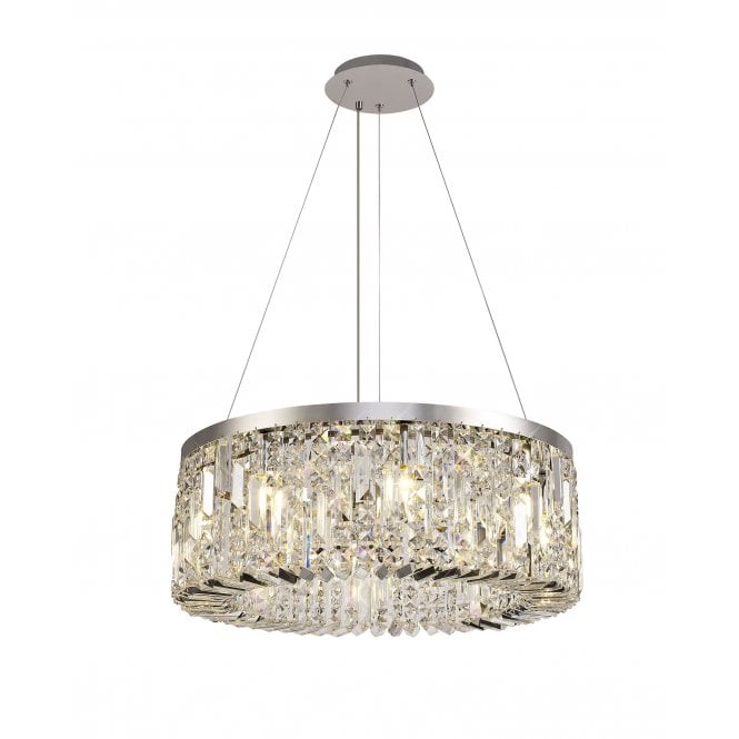 PARAGON Ceiling Pendant Light Polished Chrome and high Quality Crystal