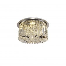 PARAGON Flush Crystal Ceiling Light Chrome and Real Crystal.