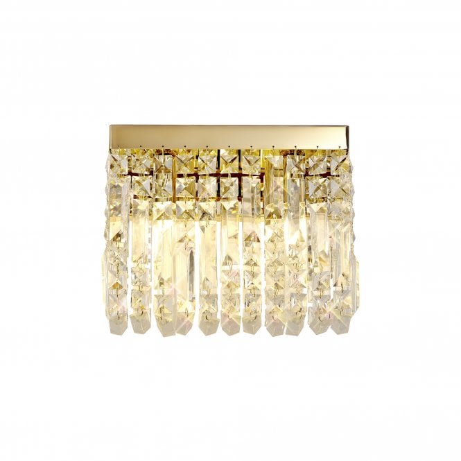 PARAGON Gold Wall Light Real Crystal