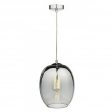 PATRICE single silver glass ceiling pendant light
