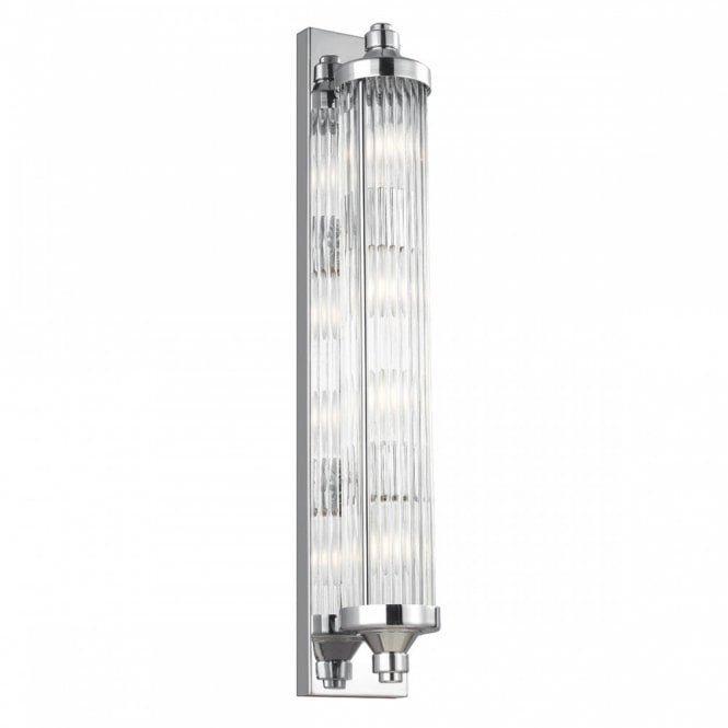 PAULSON 4 light bathroom tube light in chrome with glass rod diffuser