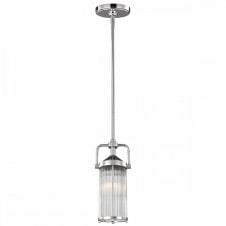 PAULSON mini polished chrome and glass LED bathroom pendant