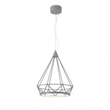 PEACE Geometric Diamond LED Ceiling Pendant Matte Grey with 3 year warranty