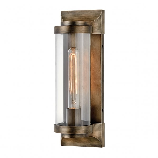 PEARSON Medium Outdoor Wall Lantern in Bronze with Clear Glass