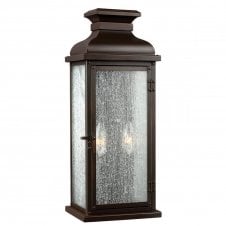 PEDIMENT exterior period style wall lantern in aged copper (medium)