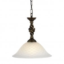 Traditional Hand Forged Ceiling Pendant Black Gold Lighting Company
