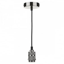 gun metal coloured ceiling pendant suspension with black cable