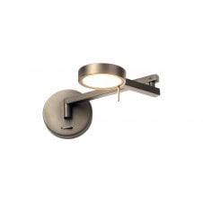 Satin silver LED wall light double jointed Lighting