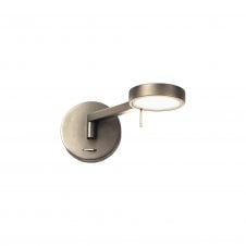 PERUSE LED Wall Light Swing Arm in Satin Nickel Finish with 3 year warranty