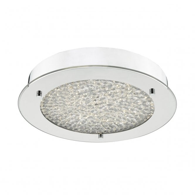 PETA FLUSH LED POLISHED CHROME CLEAR GLASS Polished Chrome