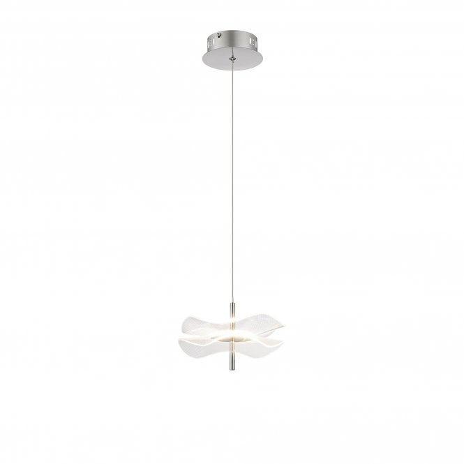PETALS Pendant | 1 x 6W LED | 4000K | 460lm | Polished Chrome | 3yrs Warranty