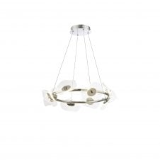PETALS Ring Pendant | 8 x 6W LED | 4000K | 3700lm | Polished Chrome | 3yrs Warranty