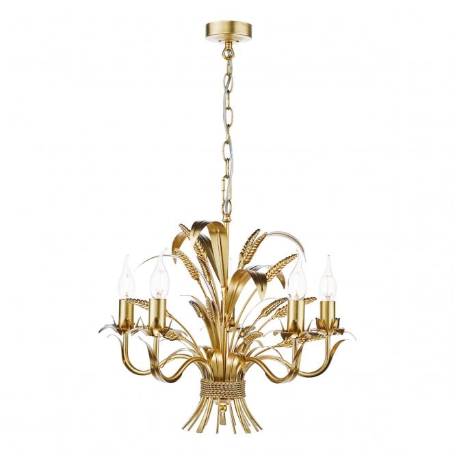 Phaedra 5 Light Gold Pendant