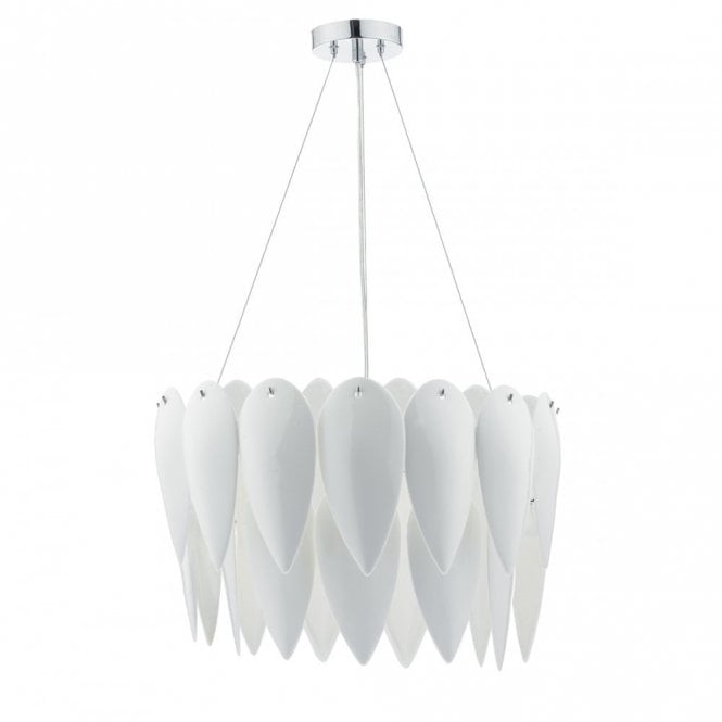 PHILLIPA 3 light white ceramic ceiling pendant