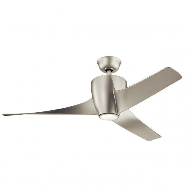 PHREE Ceiling Fan With Light in Brushed Nickel