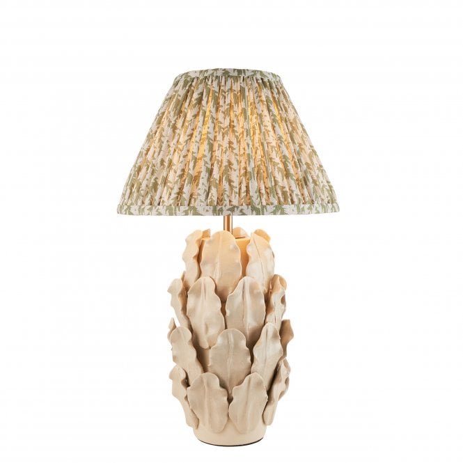  Layered Leaf Ceramic Table Lamp with Leaf Shade in Green 47cm