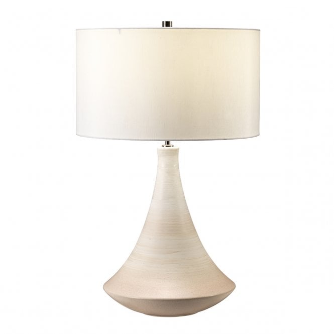 PINNER ceramic spinning top vase table lamp with shade