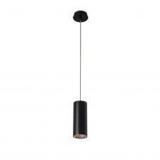PIPE cylindrical matte black ceiling pendant