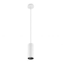 PIPE cylindrical matte white ceiling pendant