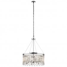 6 Light Chandelier in Polished Chrome