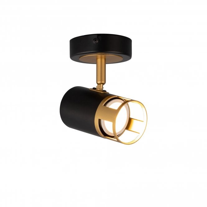 PISTON 1 Light Spotlight | Black and Painted Gold